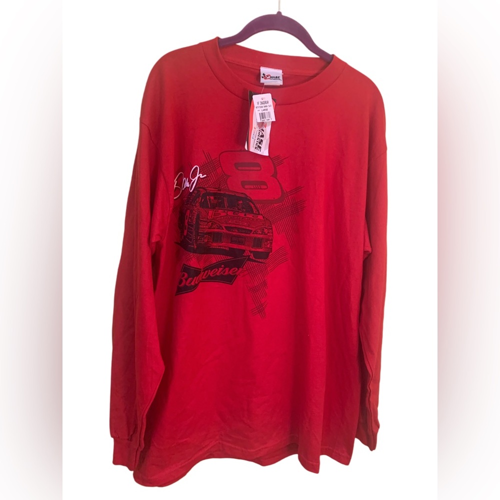 Chase Authentics Dale Earnhardt Jr - Budweiser long sleeved tee- size L